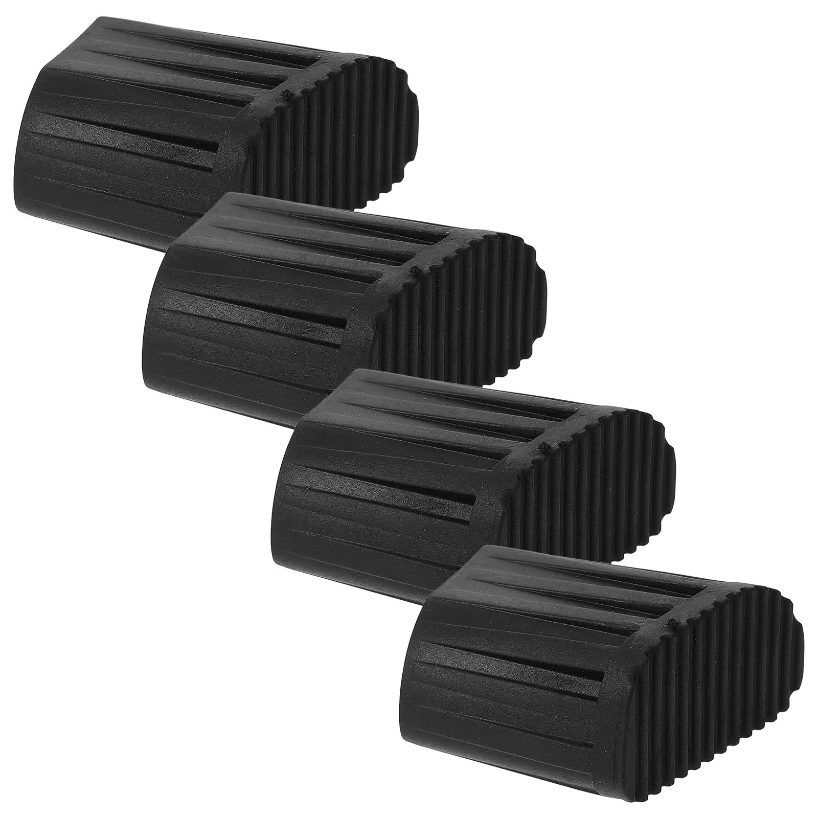 4Pcs Rubber Ladder Foot Pads Non-Slip Covers Protective Ladder Feet Replacement Shock Absorption