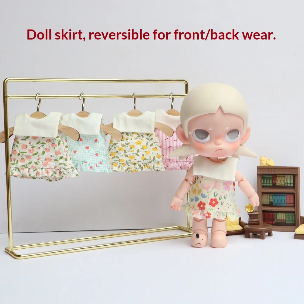 Zsiga 20CM Doll Printed Sleeveless Ruffle Dress Clothing Set Baby Clothing Accessories Cute Personalized Fashion Birthday Gift - Detail 1