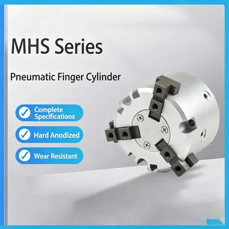 16D/20D/25D/32D/40D/50D MHS2/MHS3/MHS4 Series 2/3/4 Finger Pneumatic Gripper Replacement Double Action Rotating Air Cylinder