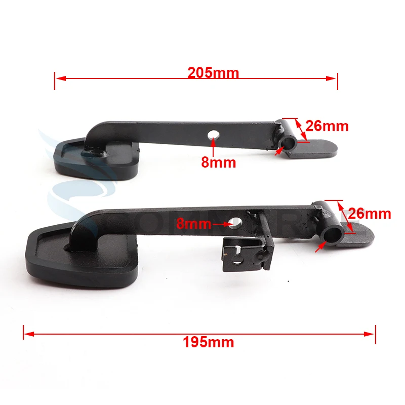

ATV Go Kart Brake and Throttle Pedal Set Non Slip Foot Rest for UTV Quad Accelerator Fuel Pedal Honda Yamaha Kawasaki Compatible