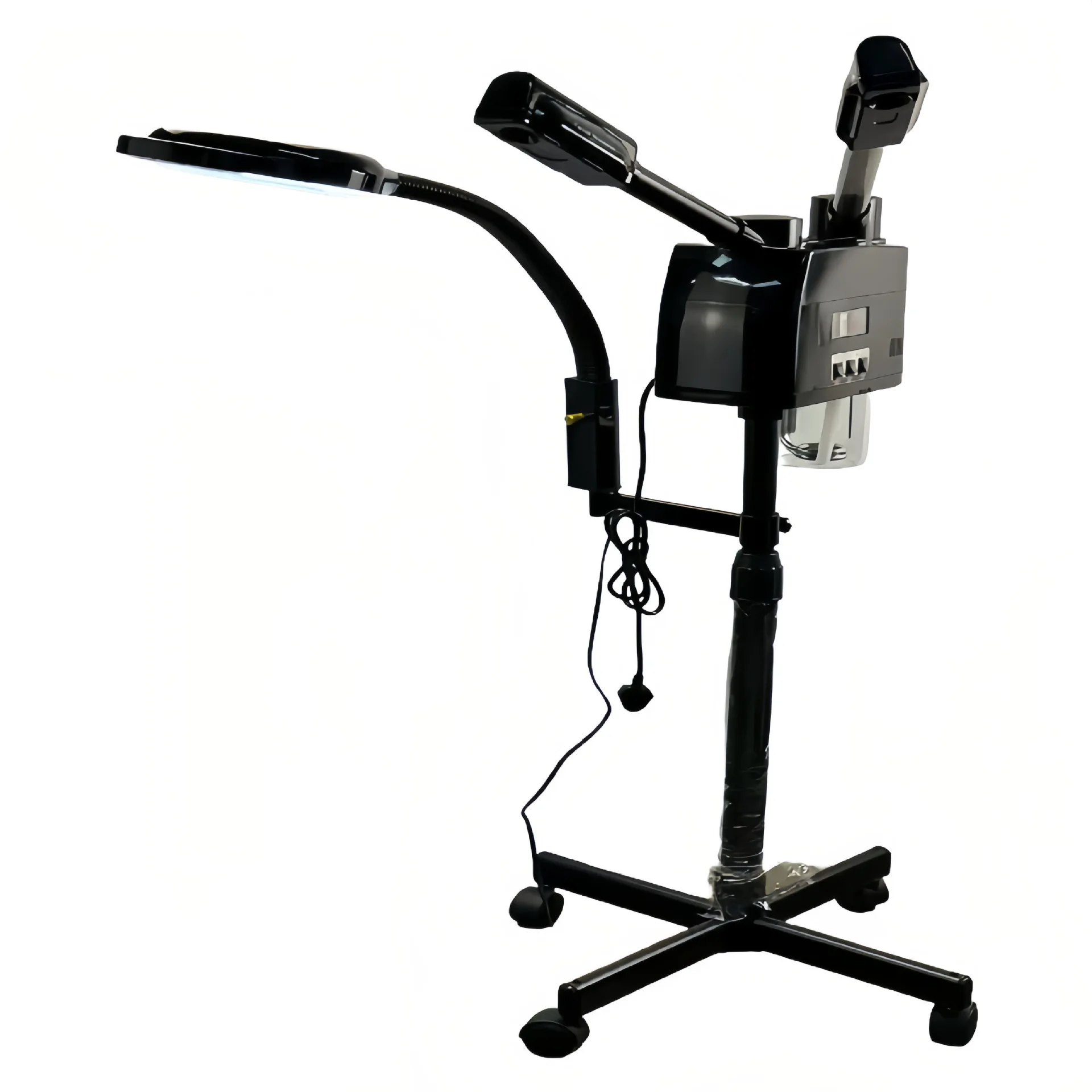 !@3-in-1 Dual Tube Eco-Friendly Nourishing Hot/Cold Spray Facial Steamer with Magnifying Glass for Salon Facial Hydration