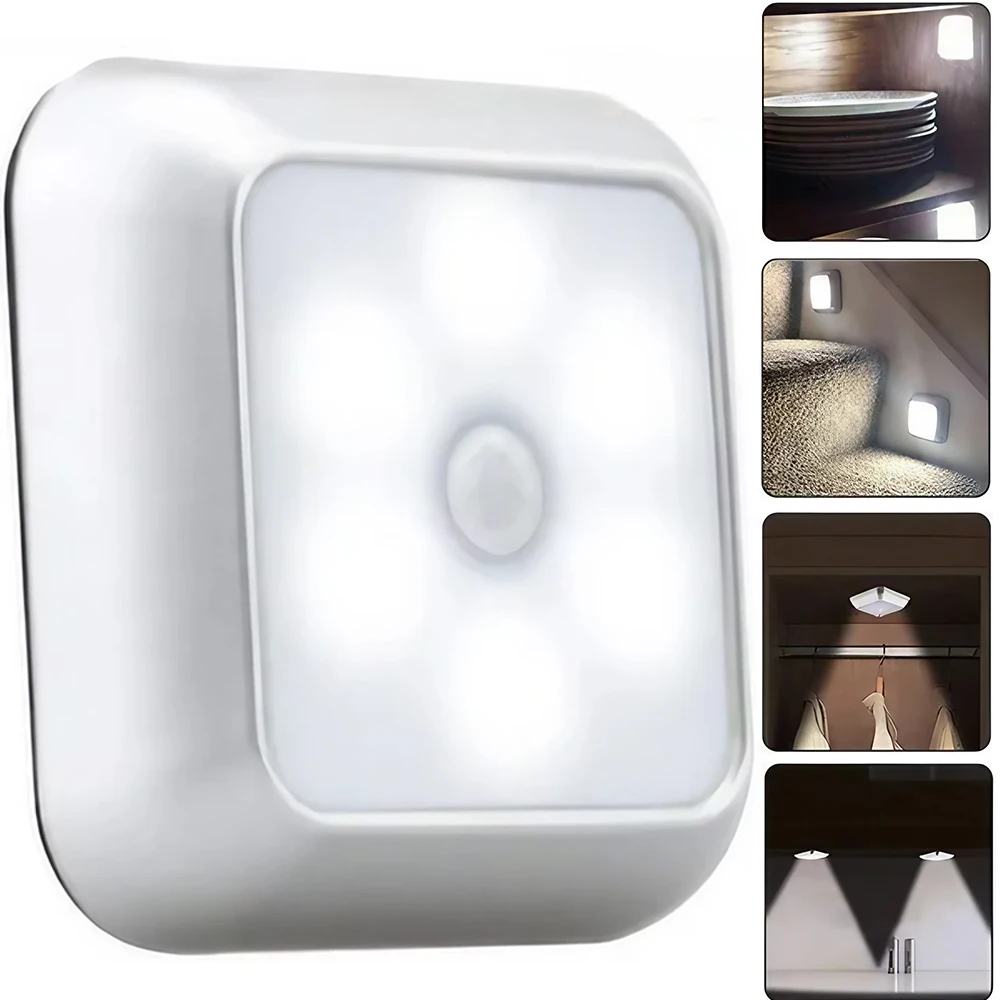 JJYY lampu malam LED Sensor, lampu malam cocok untuk lemari, lampu samping tempat tidur, toilet, tangga, kamar tidur, koridor rumah