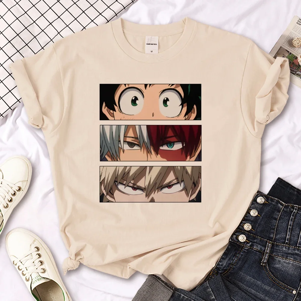 

Deku Bakugou Katsuki Todoroki Anime Tee Women Pattern Comic Manga T Shirt Girl Designer Y2k Harajuku Clothing