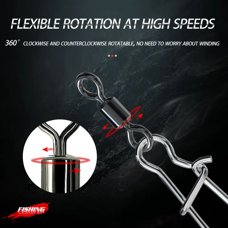 Duo Giratorio Acero Inoxidable con Bloqueo – Pesca Resistente
