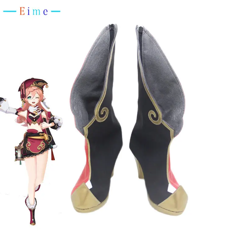 

Yan Fei Cosplay Shoes Game Genshin Impact Cosplay Props Halloween Carnival Boots PU Leather Shoes Custom Made