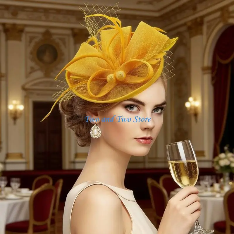 

HX6F Raffia Summer Hat With Accent Comfortable And Airy For Parties And Special Occasions