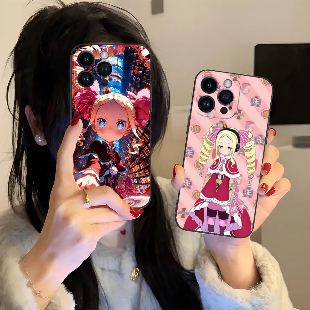 

Чехол для мобильного телефона ReZero Beatrice для iPhone 17, 16, 15, 14, 13, 12, 11 X XR XS 8 7 Pro Max Plus Mini Цветной чехол, красивый чехол, роскошный