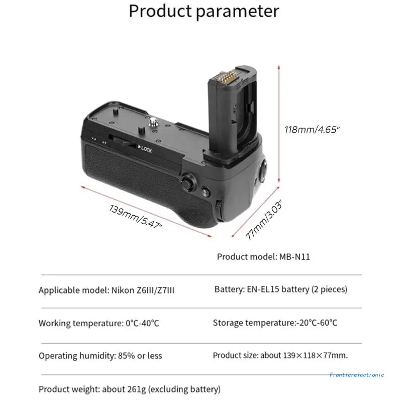 Imagem -04 - Punho de Substituição Mb-n11 Mbn11 Punho Vertical para z 6ii z 7ii Z62 Z72 Mirrorless-câmeras Acessórios