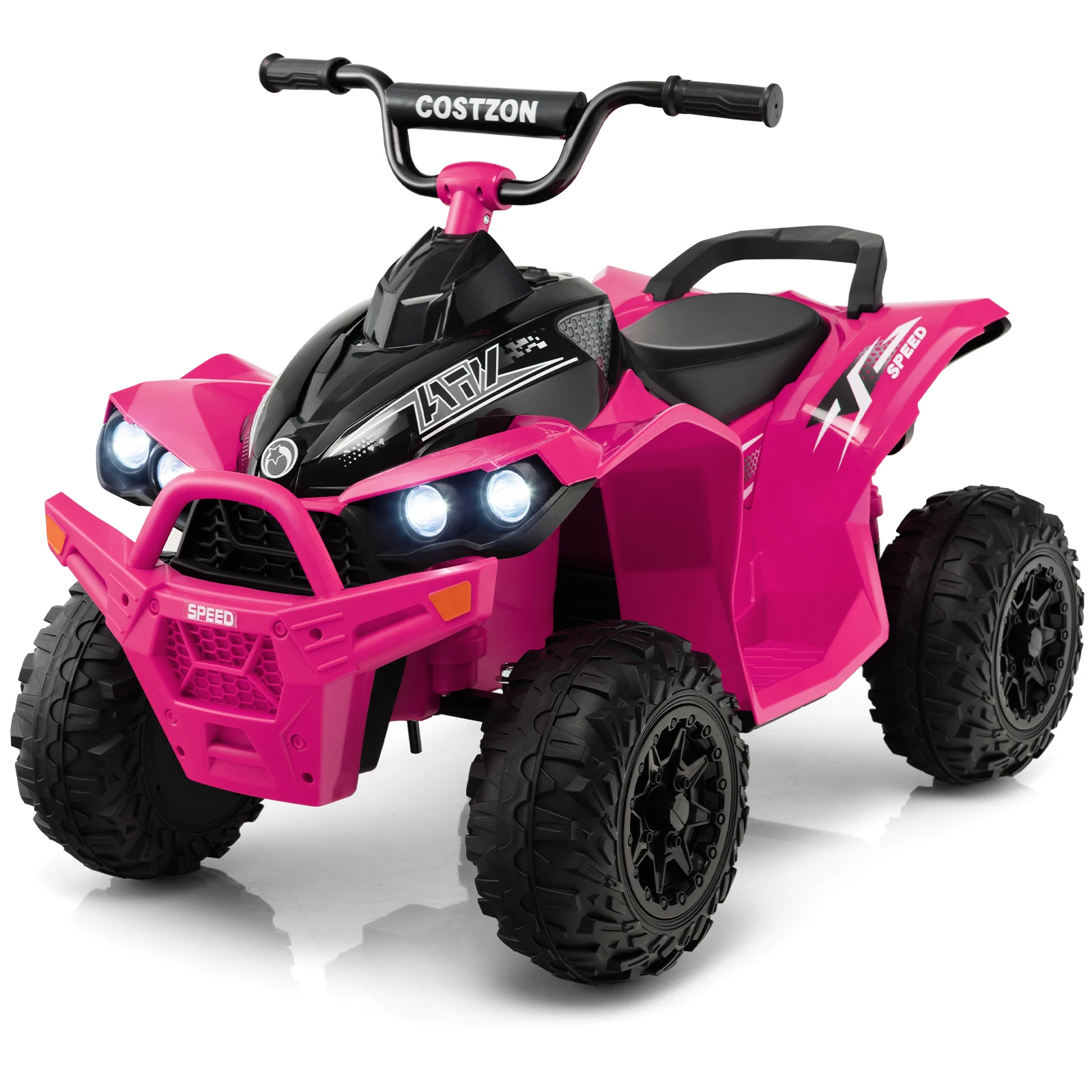 

12V Battery Powered Kids Ride On ATV Electric 4-Wheeler Quad Car w/ MP3 & Light