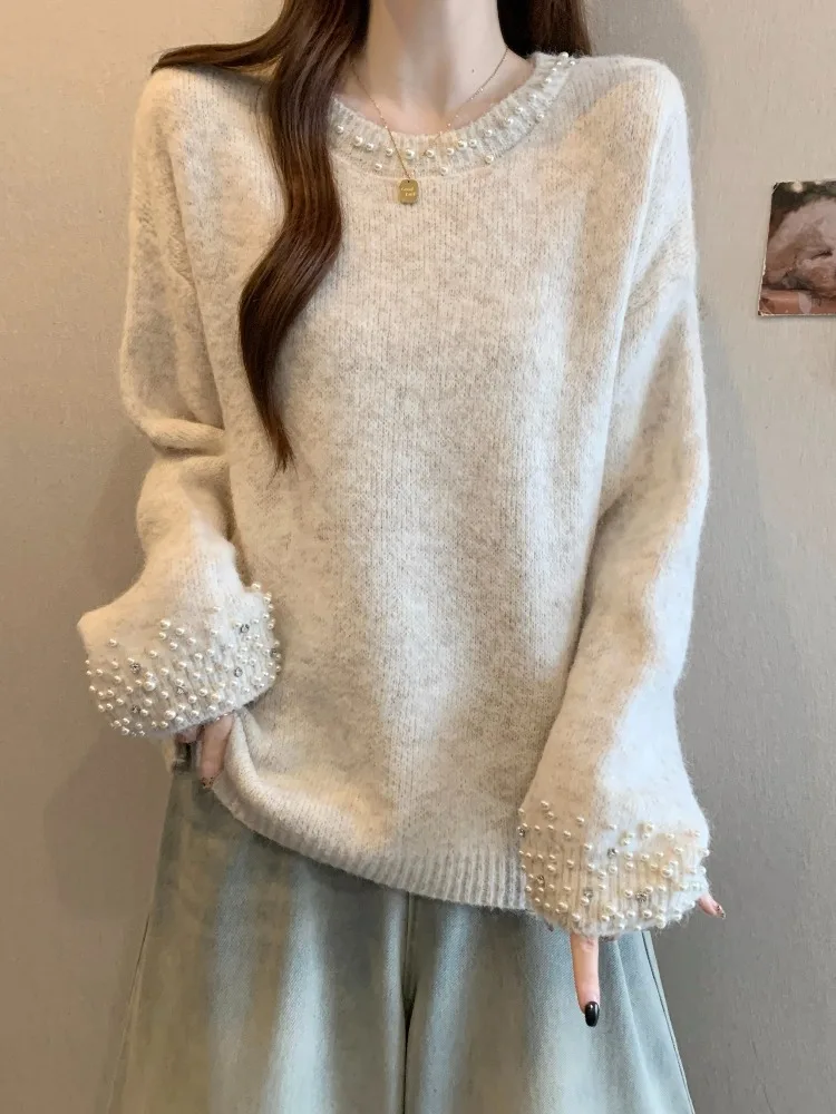 

Ele Knitted Sweater Women's Inner Wear plus Size Conceals Flattering Youthful Slimming Base Layer Top for Spring