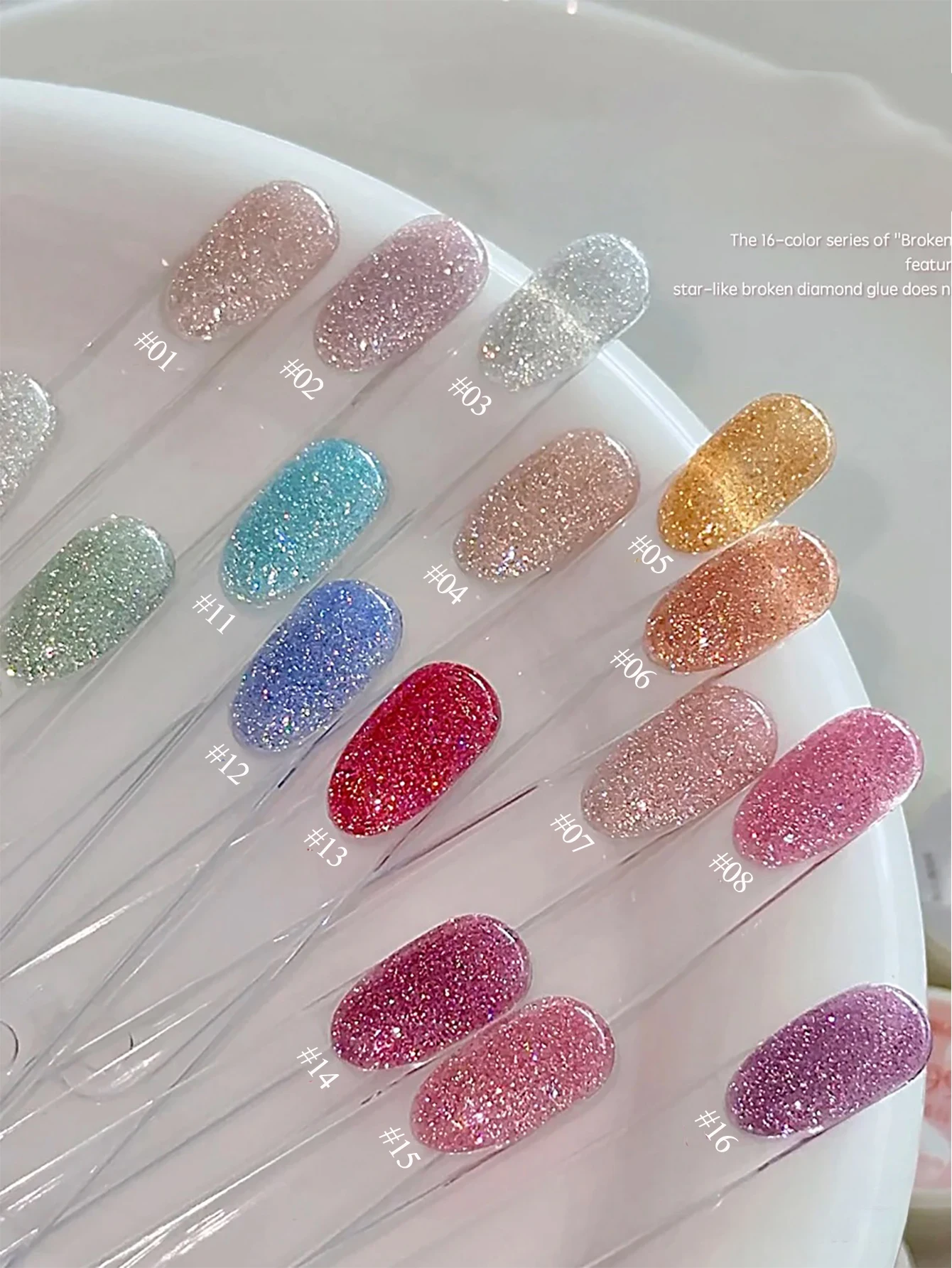 1 pz TC Stella Rotata Pietra Diamanti Rossi Gel Smalto per unghie 2025 Nuovi Essenziali Partito Nail Art Super Flash Diamante Rotto Nail Art