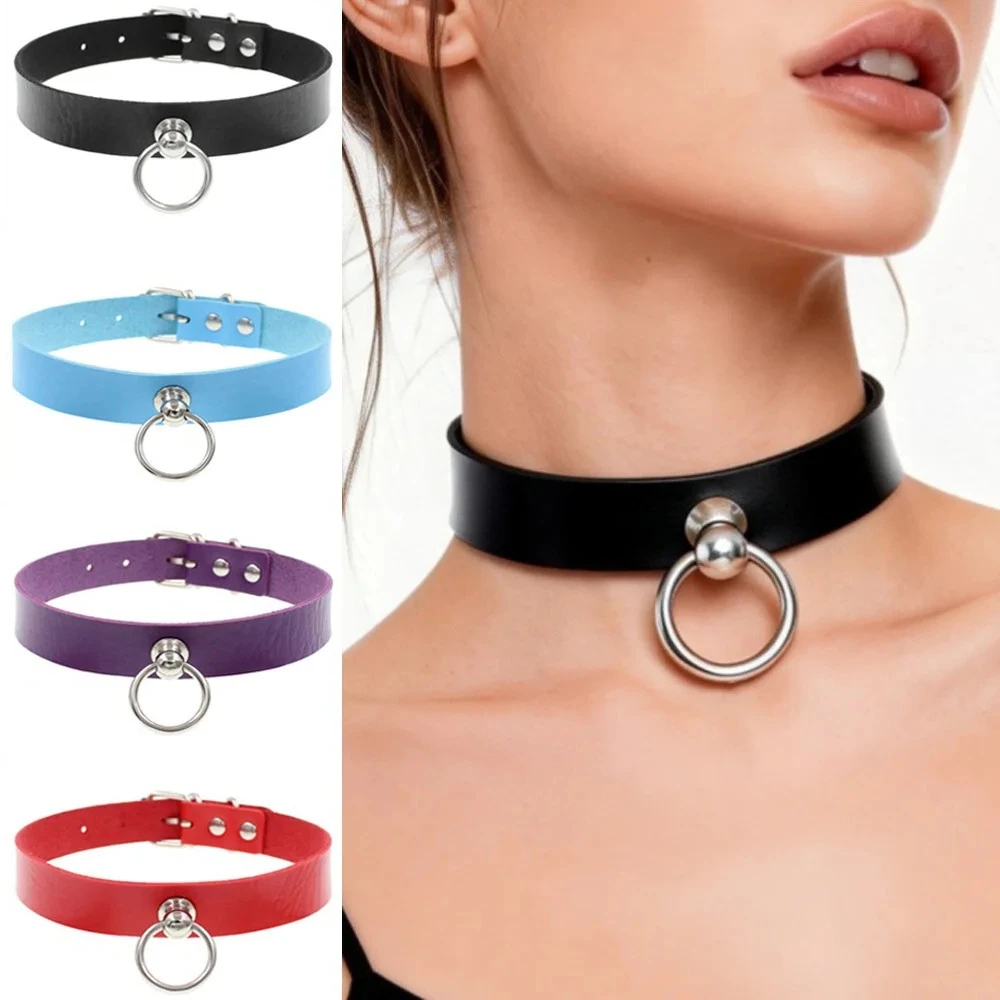 Chainsaw Man Reze Cosplay Choker Punk Gothic Harajuku PU Leather Necklace Halloween Party Costume Jewelry Gift