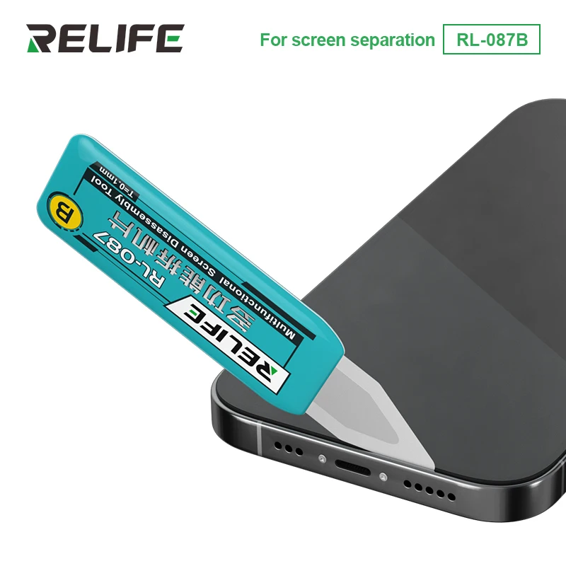 RL-087 3 in 1 apriscatole multifunzionale in metallo con leva di porco per lo smontaggio del telefono cellulare strumento di apertura dello schermo raschietto