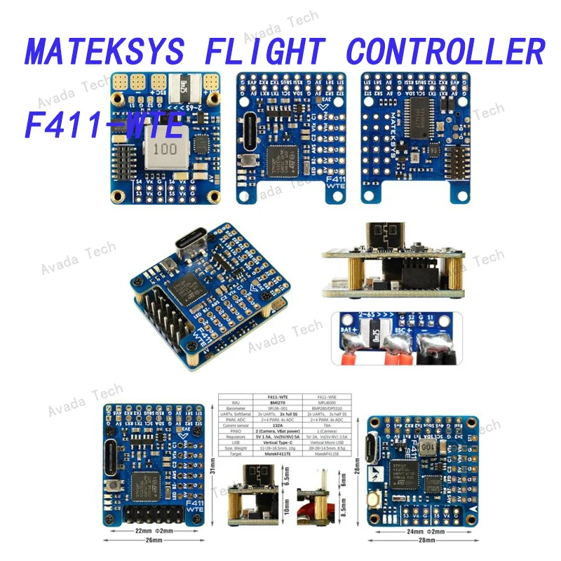 Avada Tech MATEKSYS FLIGHT CONTROLLER F411-WTE