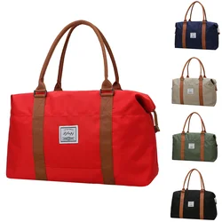 Bolsas de viaje de lona para hombres y mujeres, bolsos de equipaje de mano, bolsas de noche de fin de semana, bolsa de almacenamiento al aire libre, bolsa de lona de gran capacidad