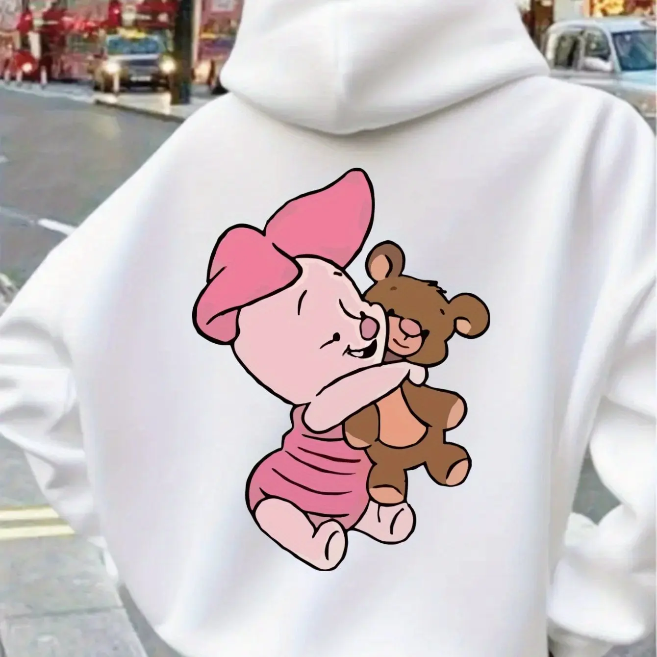 Disney Ferkel Muster Frauen Hoodie Herbst Winter Fleece Casual Unisex Pullover Sweatshirt Kleidung Hoody Übergroßen Streetwear