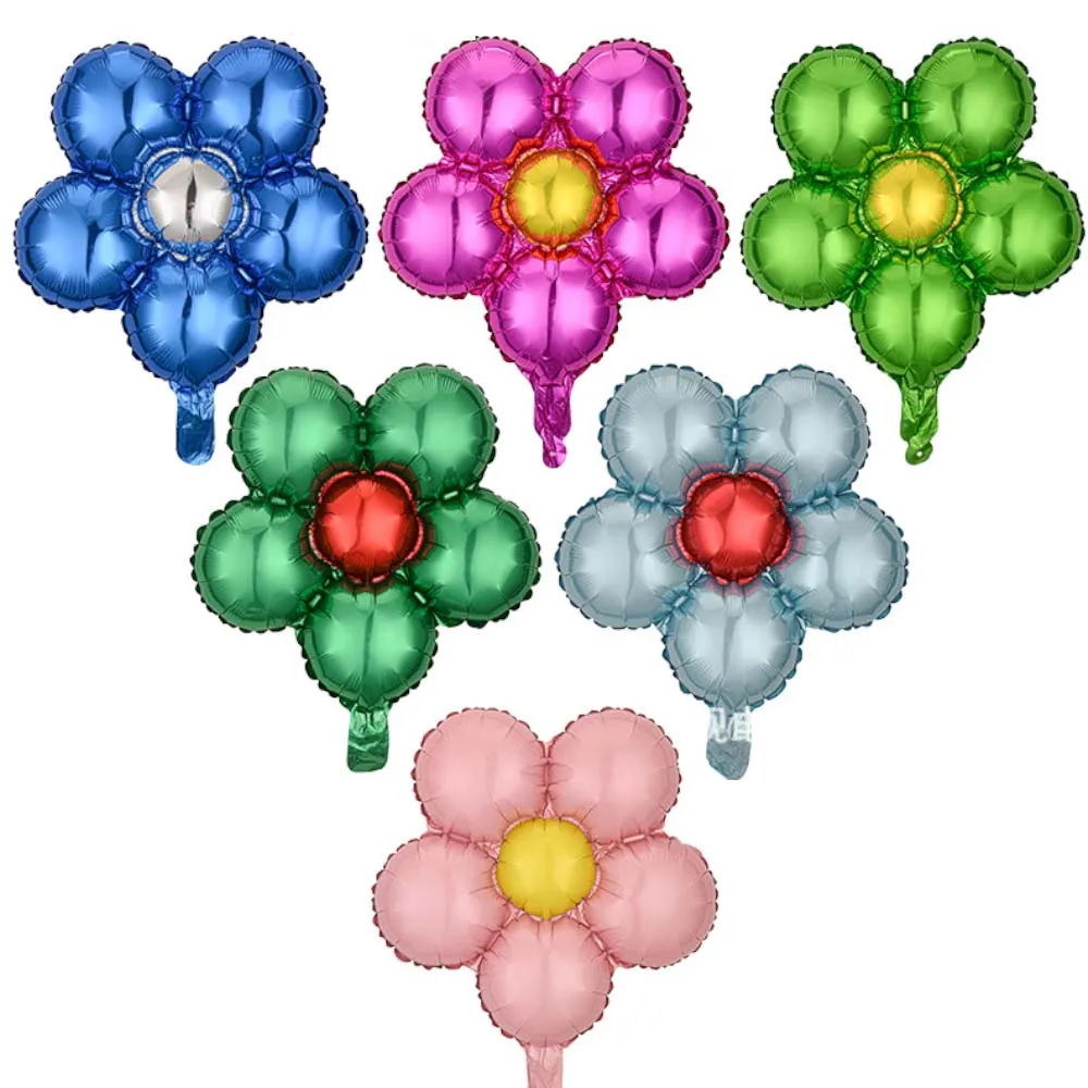 

18-inch Round Five-petal Flower Balloon Creative Heart-shaped Flower Aluminum Film Balloon INS Wind Birthday Party Decoration