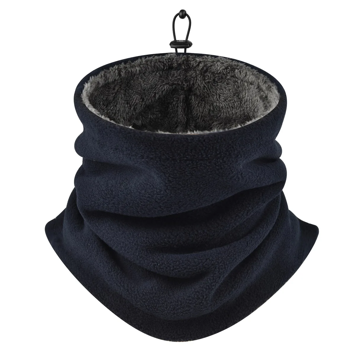 Winter Warm Neck Warmer Men Women Cycling Outdoor Hiking Skiing Fleece Mask Adjustable Drawstring Plush Soft Unisex Neck Gaiter