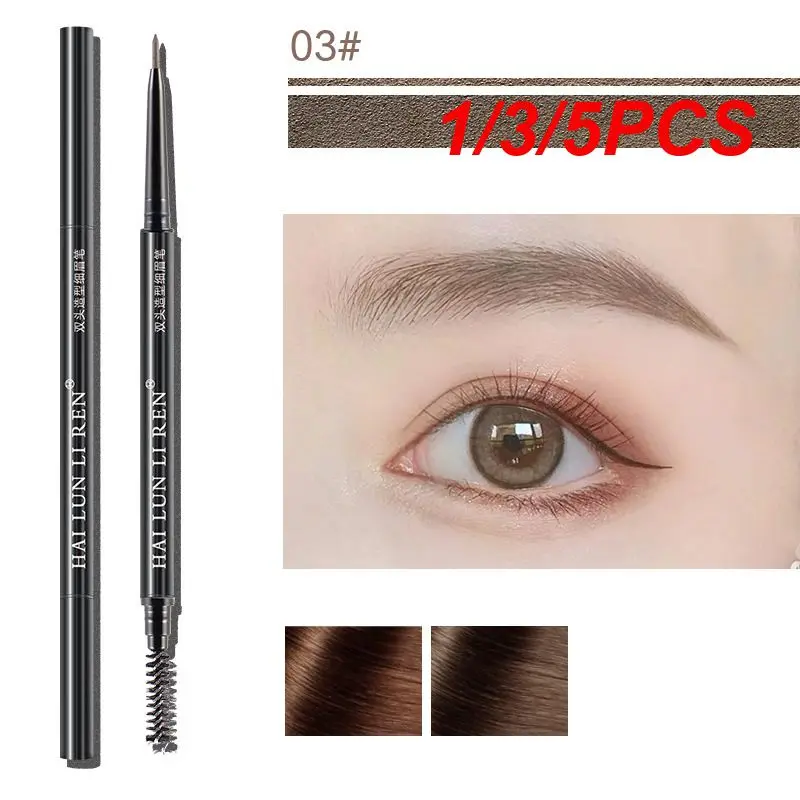 1/3/5PCS Eyebrow Pen Eyebrow Enhancers Long-lasting Waterproof Air-cushion Dye Eye Brows Gel Brown Tinted Liquid Eyebrows Tint