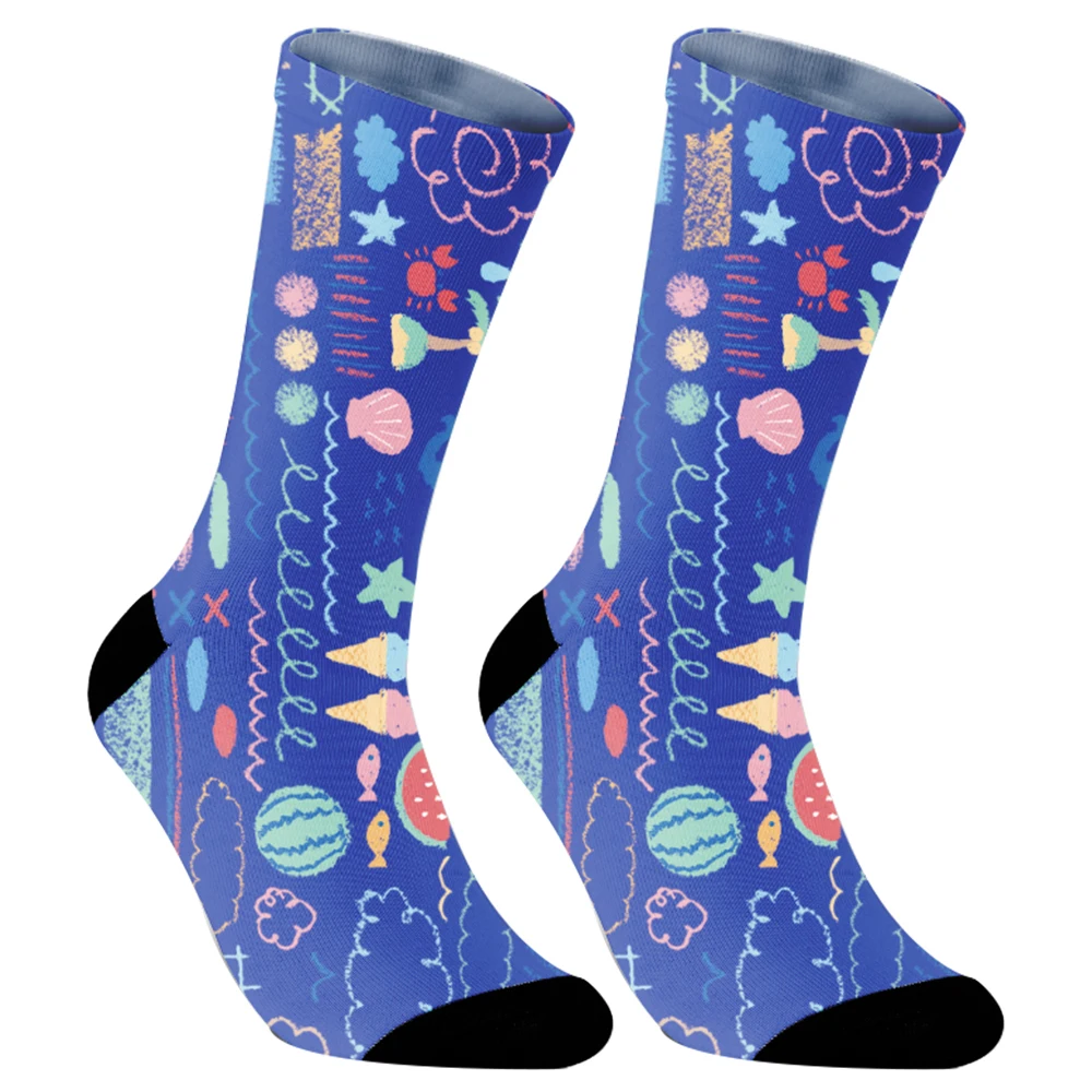 Qualität kariertes Muster lustige Socken Sommer geometrische Harajuku Kamm Baumwoll socken neue bunte Streifen Socken