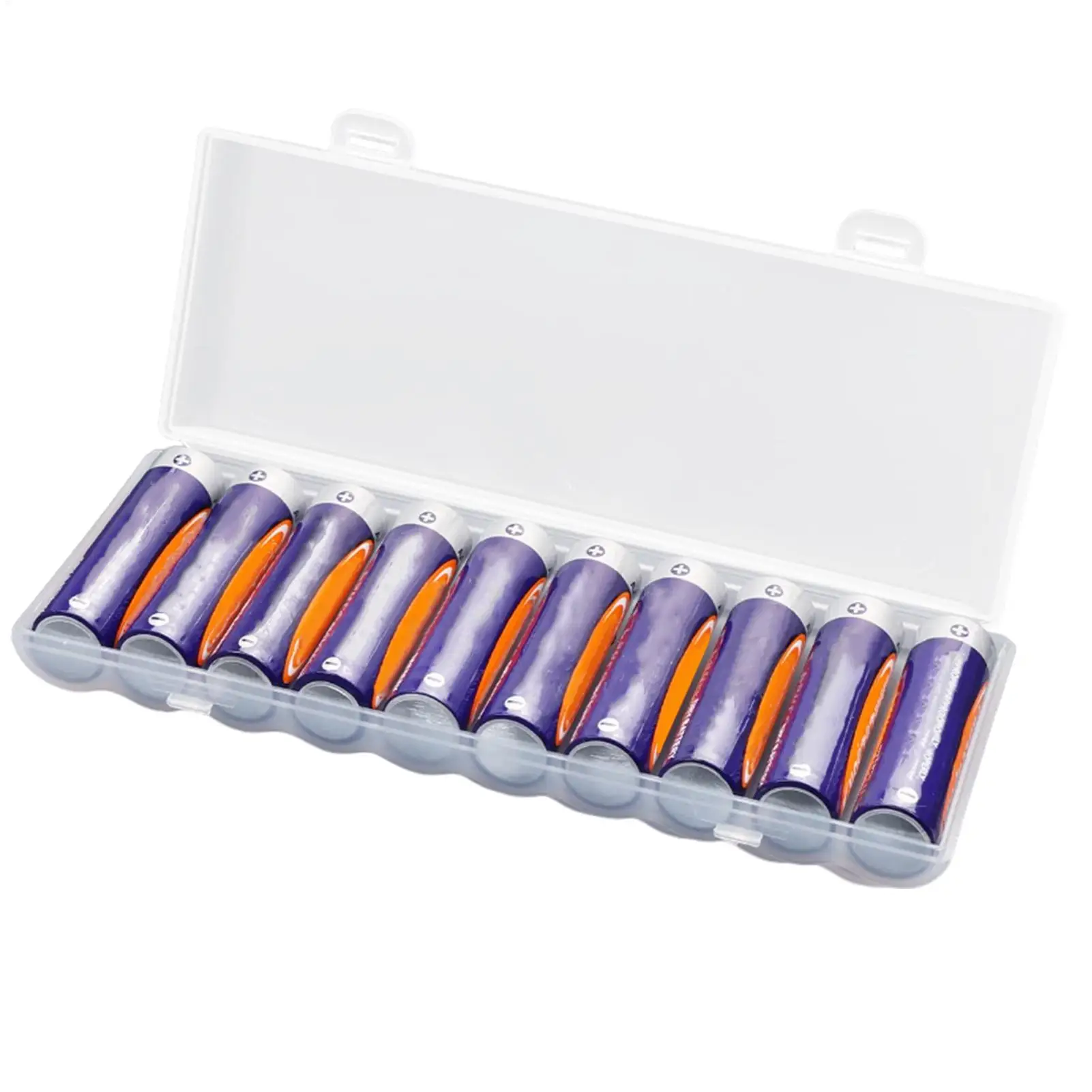 AA Battery Storage Battery Protective Box Battery Storage Holder Box for Holding 10 AA Batteries Battery Storage Case Battery