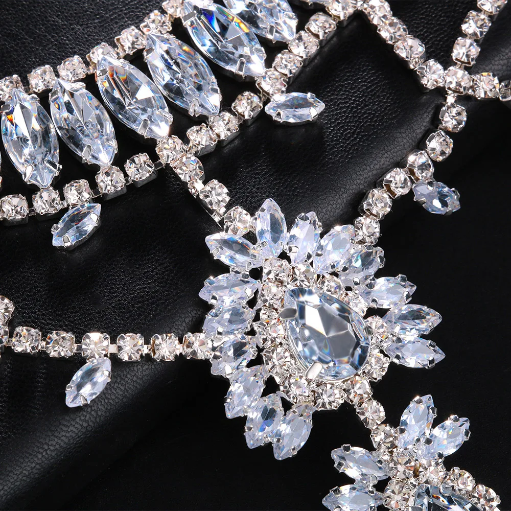 Stonefans Hollow Sleeveless Crystal Body Chain Bra Beach Accessories Festival Jewelry Rhinestone Lingerie Harness Women Gifts image 5
