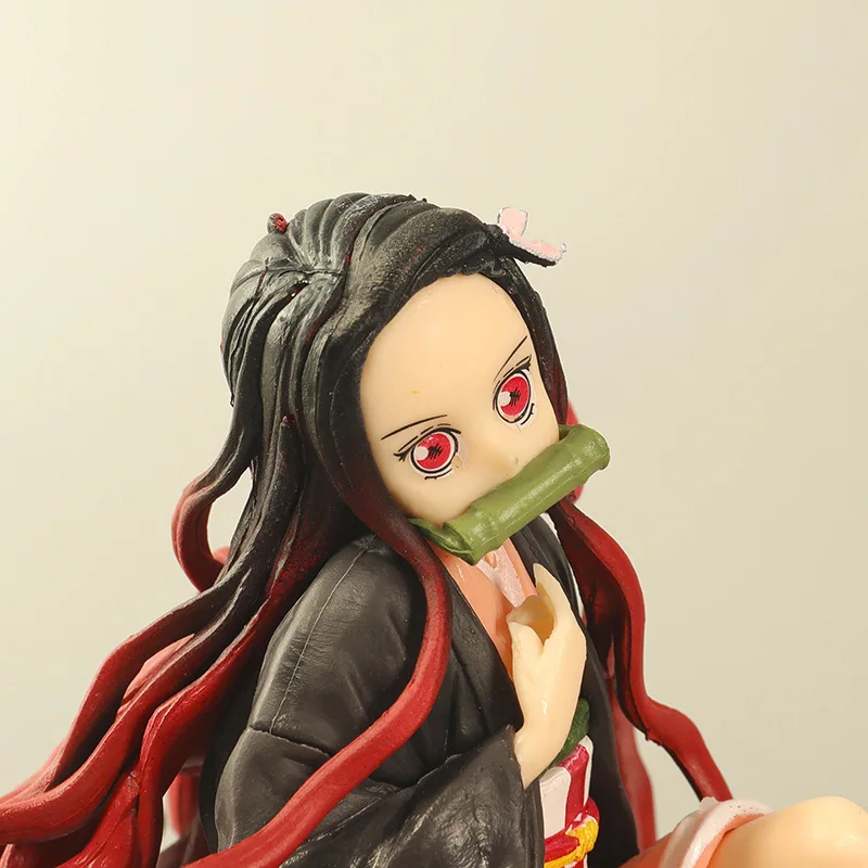 12cm Demon Slayer Nezuko Anime Figure Model Toy Pvc Figure Toy Gift Collection Box decorazione Desktop Collection Action Figures