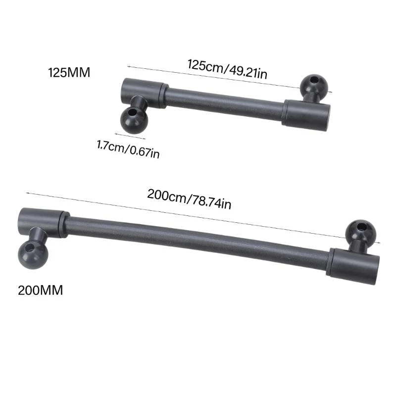 2025 New Universal 17mm Ball Head Car Phone حامل 17 مم ذراع تمديد الكرة مزدوجة