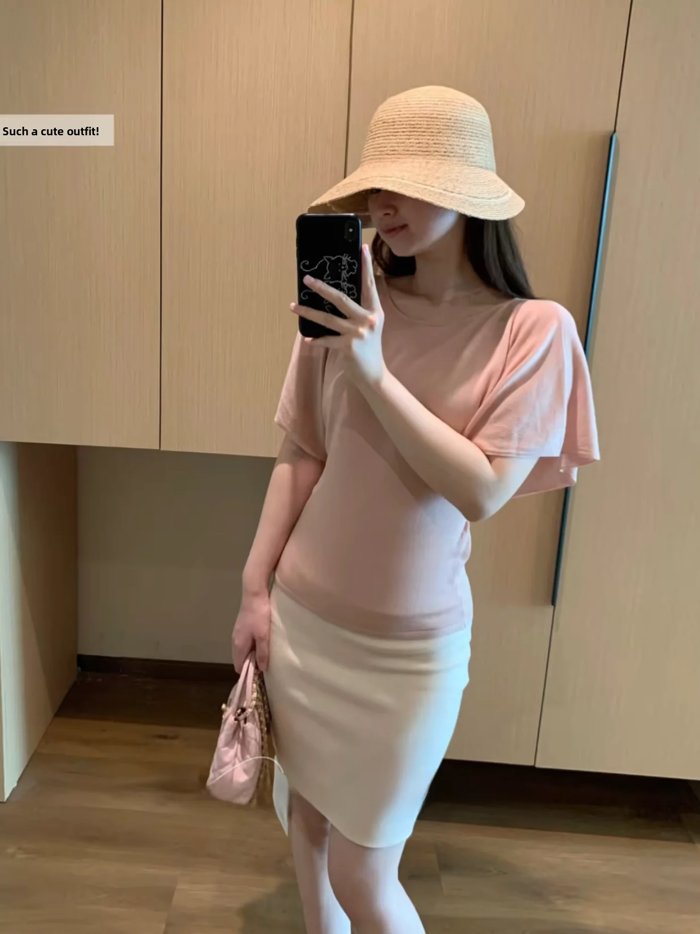 Elegant Knitted Base Shirt Women's Summer Slim Fit Casual Style One Shoulder Bell Sleeve Top Korean Taste Body Shape Show