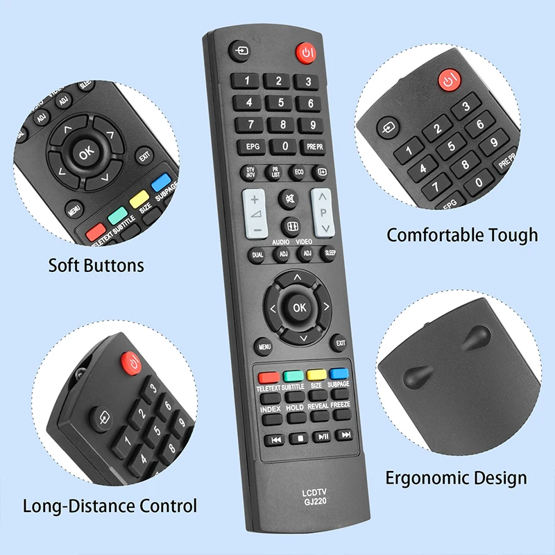 GJ220 Remote Control For Sharp LCD TV LC19LE320 LC22LE430E LC24LD172E LC26LE320 LC26LE430E LC26LE320E LC32LD166K LC32LD170E