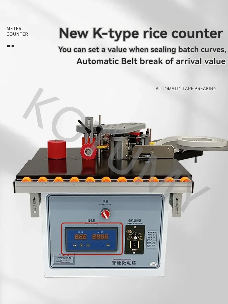 220V draagbare dubbelzijdige lijmen houtbewerking Banding Machine Edge Bander voor hout gebaseerde panelen machines