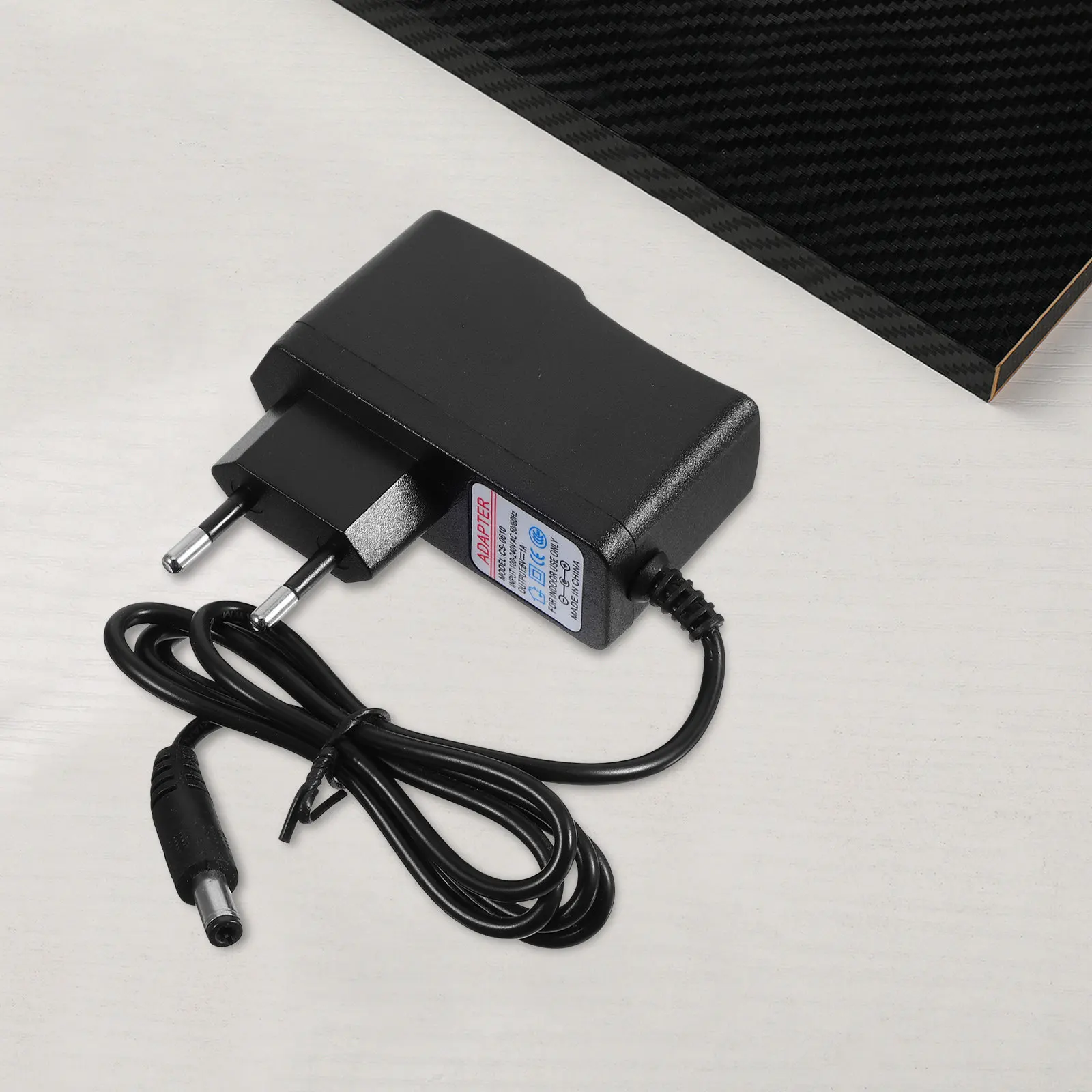 Black 6V 1A Power Adapter with 5.5mm X 2.1mm Plug Eu Standard 220-240V Ac Input High Performance Portable Charger for Home