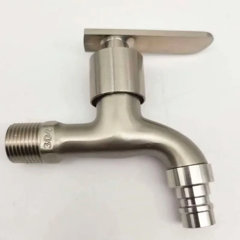 1/2 Inch Interface 304 Stainless Steel Body Plastic Handle, Thickened Faucet Household/washing Machine Explosion-proof Faucet
