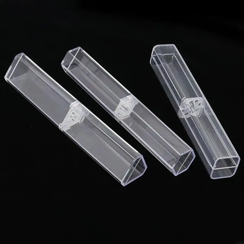 Y3NB 5 Types Tweezer Cylinder / Square Clear Plastic Box Boîte à poussière Rangement
