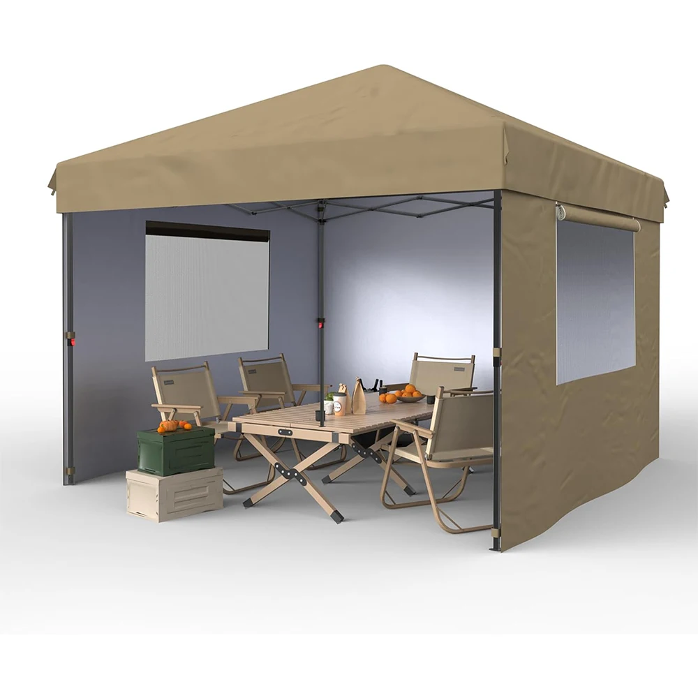 

10x10 Pop Up Canopy Tent Outdoor Canopy One-Person Set Up Heavy Duty Commercial Instant Tent Shelter