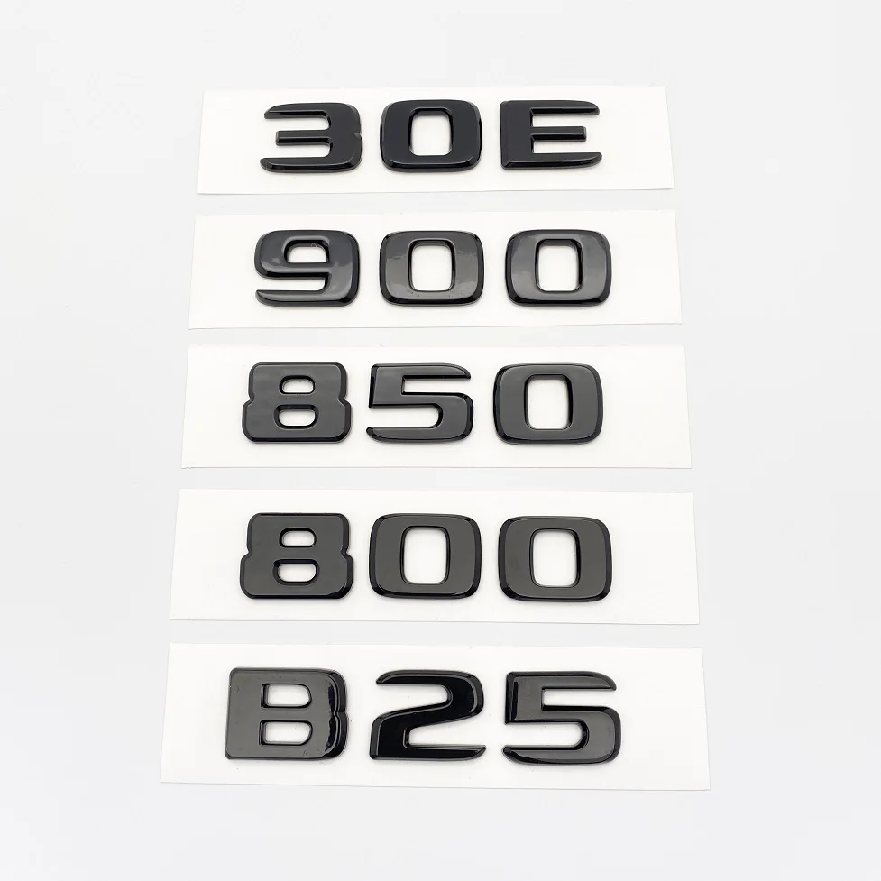 Glossy Black Letters B25 30E 900 850 800 700 ABS Emblem for Mercedes Benz Brabus E W212 W213 Car Trunk Badge Logo Sticker