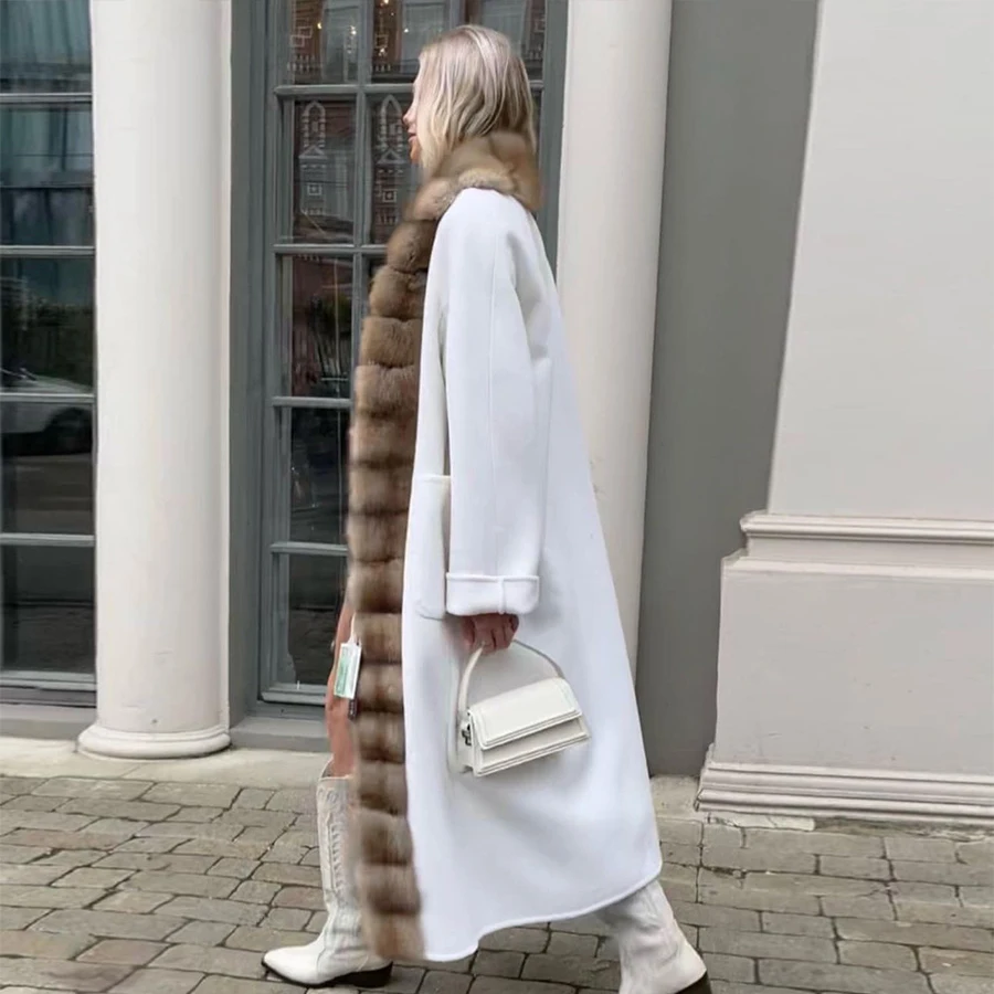 Natürliche Wollmischung Jacke Frau Winter Wolljacke für Damen Kaschmirmantel Damen neuer Stil