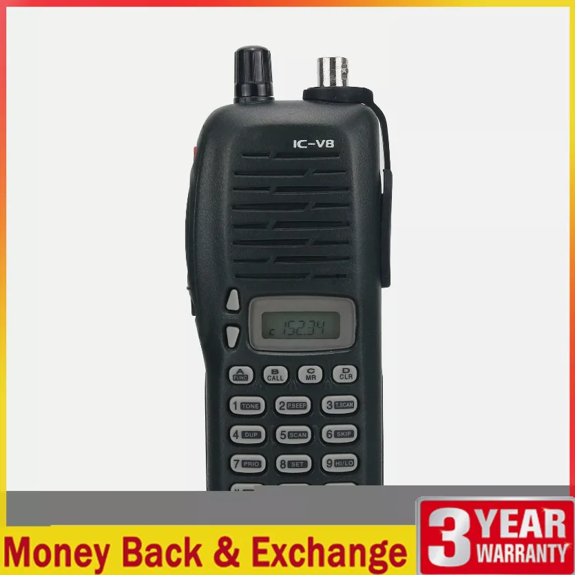 Transceptor VHF IC-V8, Walkie Talkie de Radio de 5,5 W, batería Ni-MH de 1650Mah