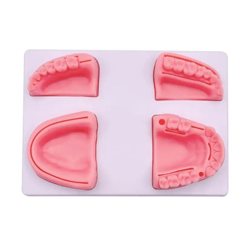 Y1UB 4-in-1 Dental Suture Practice Pad Set with 4 Different Dental Silicone Suture Pads for Dentical Nurse Suture Training