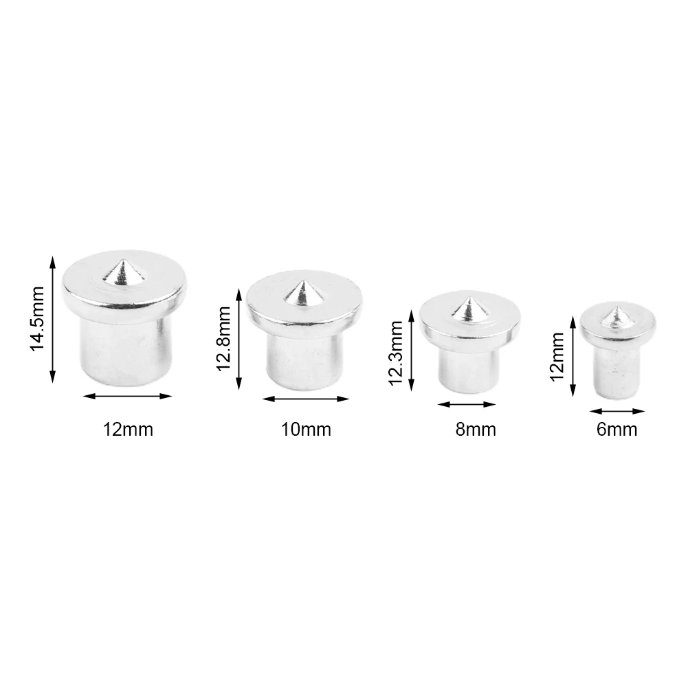 12Pcs Dowel Drill Center Points Pin Wood Timber Marker Hole Tenon Center Set Locator Locating Pins 6/8/10/12mm