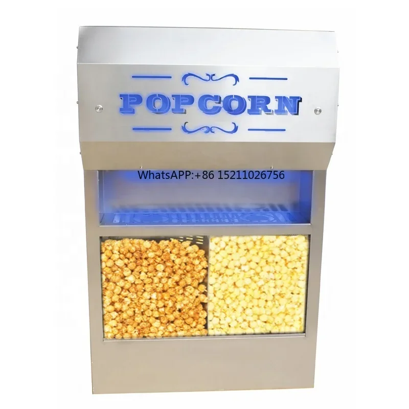 Snack Food Shops Popcorn Thermal Insulation Cabinet Popcorn Warmer Counter Staging Cabinet Display Popcorn Showcase