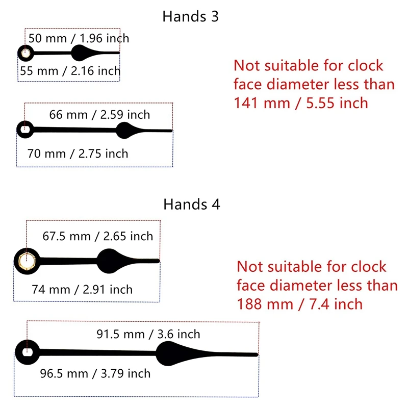 28Mm Long Shaft High Torque Quartz Movement Mechanism With 4 Pairs Wall Clock Repair Parts Replacement