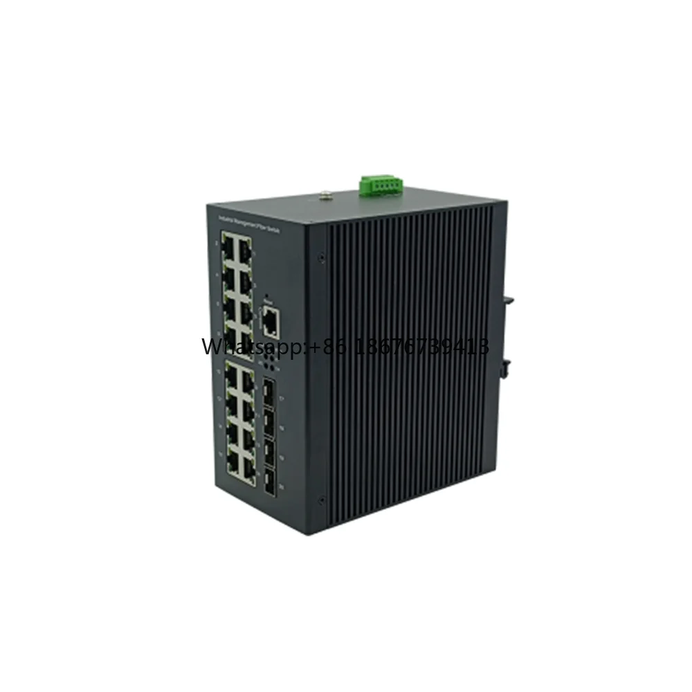 L3 Managed Gigabit 16 Port Managed Industrial Network Switch with 4X10G SFP