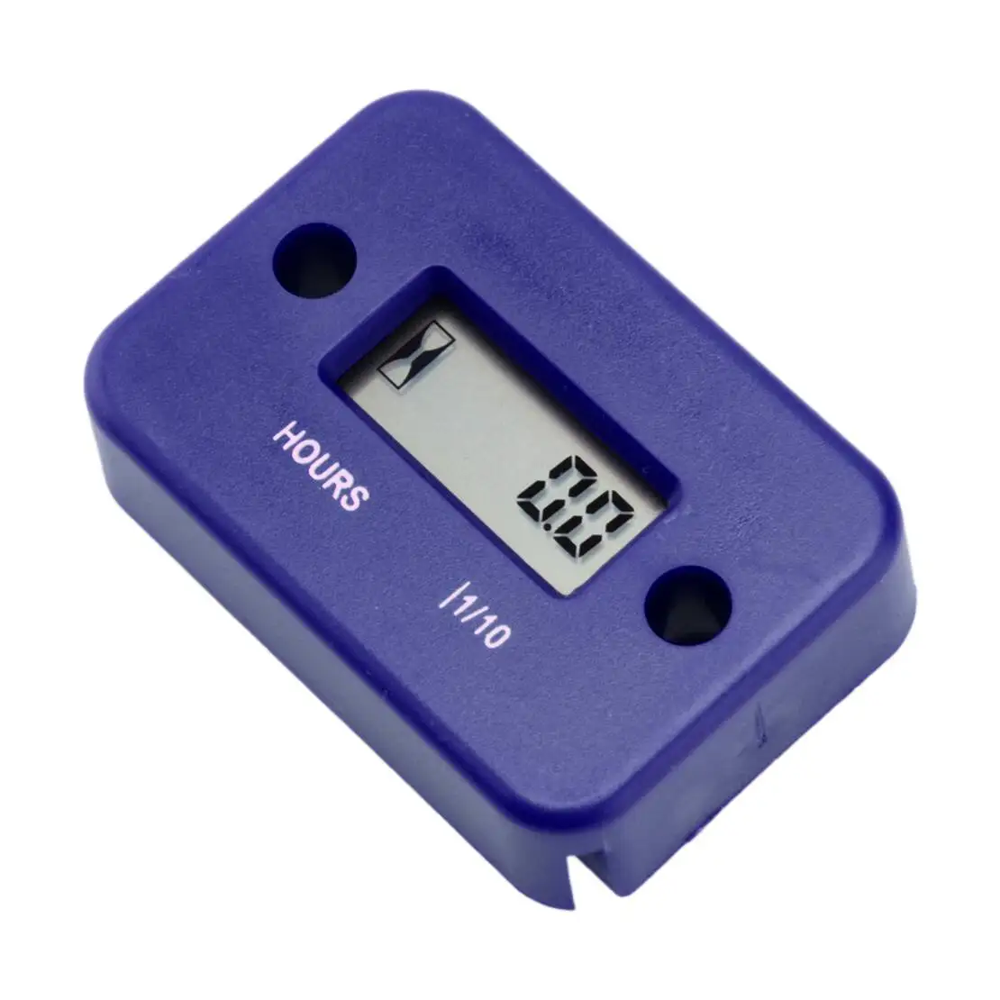 Blue Digital LCD Vibration Hour Counter Operating Engine Meter Fit for Motorcycle Generator ATV Snow Blower Skid Steer Loader