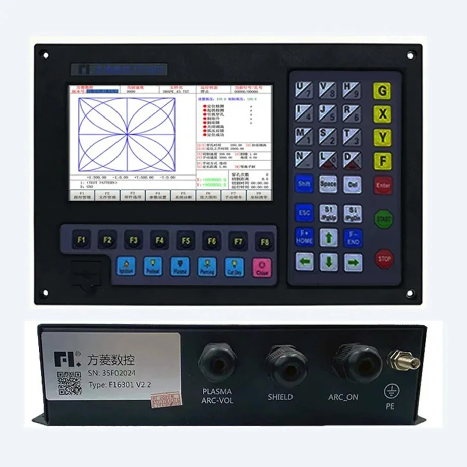 Baru F2100t V5.0 Pengendali Plasma Cnc Sistem Kontrol Mesin Pemotong Api Plasma 2 Sumbu + Badan Pengangkat Thc Jykb-100-dc24v-t3