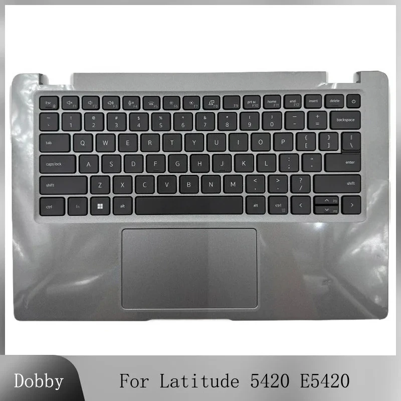 

New US Keyboard For Latitude 5420 E5420 Laptop Palmrest Top Cover Upper Housing Case With Baclight Keyboard Silver A20697