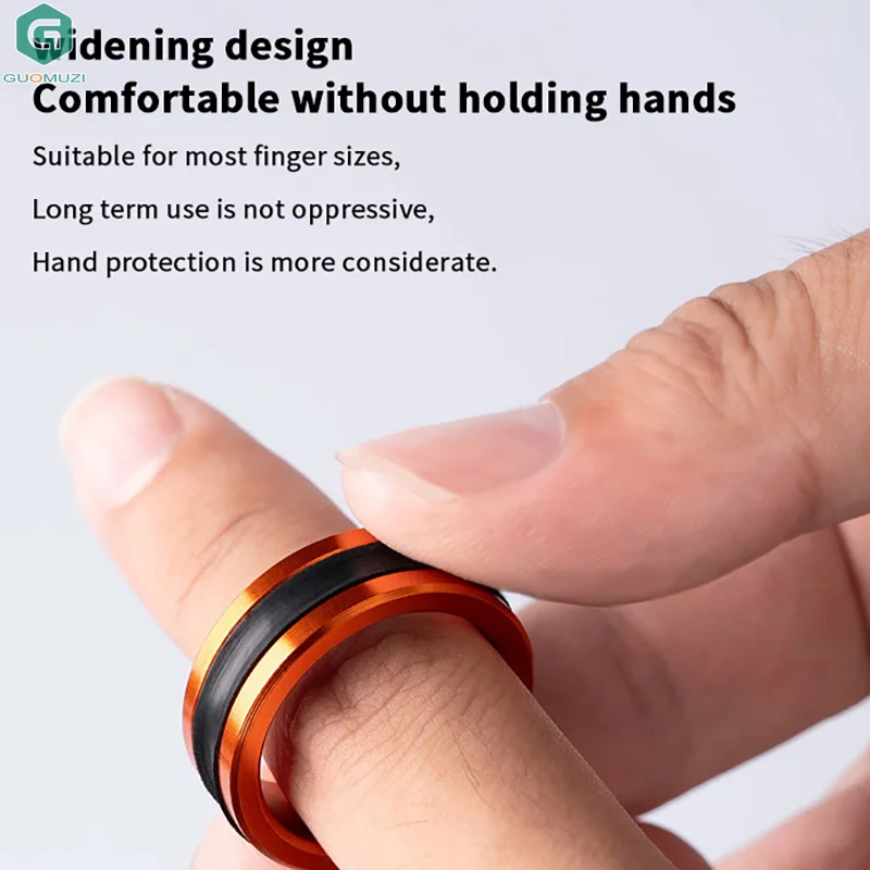 2 szt. Aluminiowy Ściągacz do Żyłki Wędkarskiej Antypoślizgowy Gumowy Pierścień Przenośna Pętla do Ciągnięcia Żyłki Narzędzie Wędkarskie Sprzęt Wędkarski