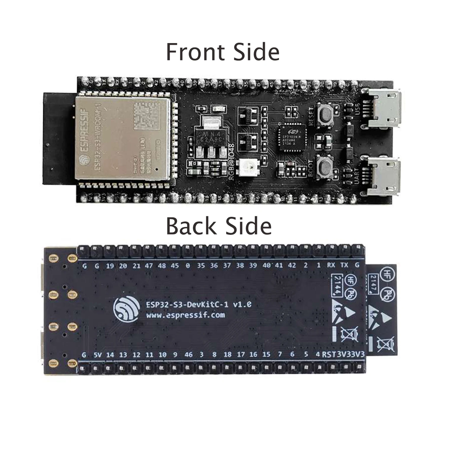 Diymall ESP32-S3-DevKitC-1 N8r8 Ontwikkelbord Gebaseerd ESP32-S3-WROOM-1 Module Wifi Blue-Tooth 8Mb Flash Ingebouwde Pcb-Antenne