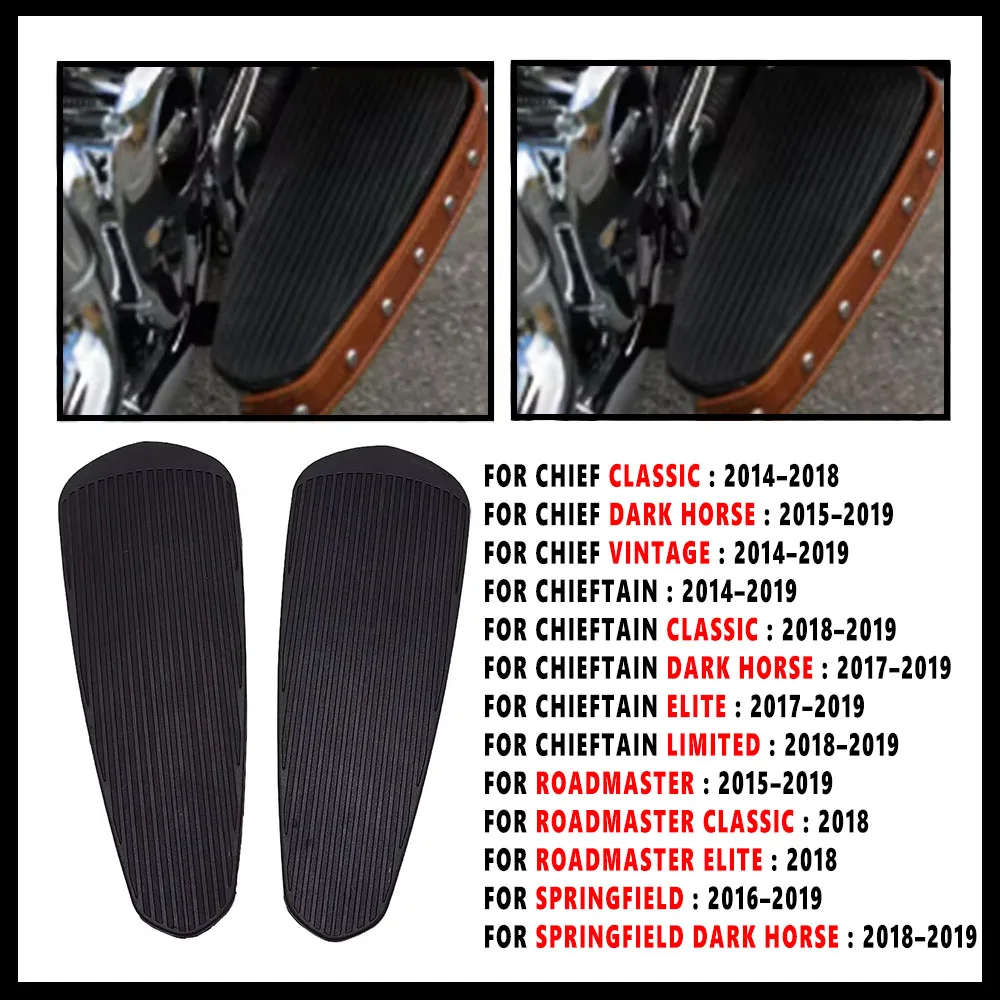 

For Indian Chief Chieftain Roadmaster Springfield 2014-2019 Footrest Pads Motorcycle Accessory Rubber Footboard Foot Pegs Pedals
