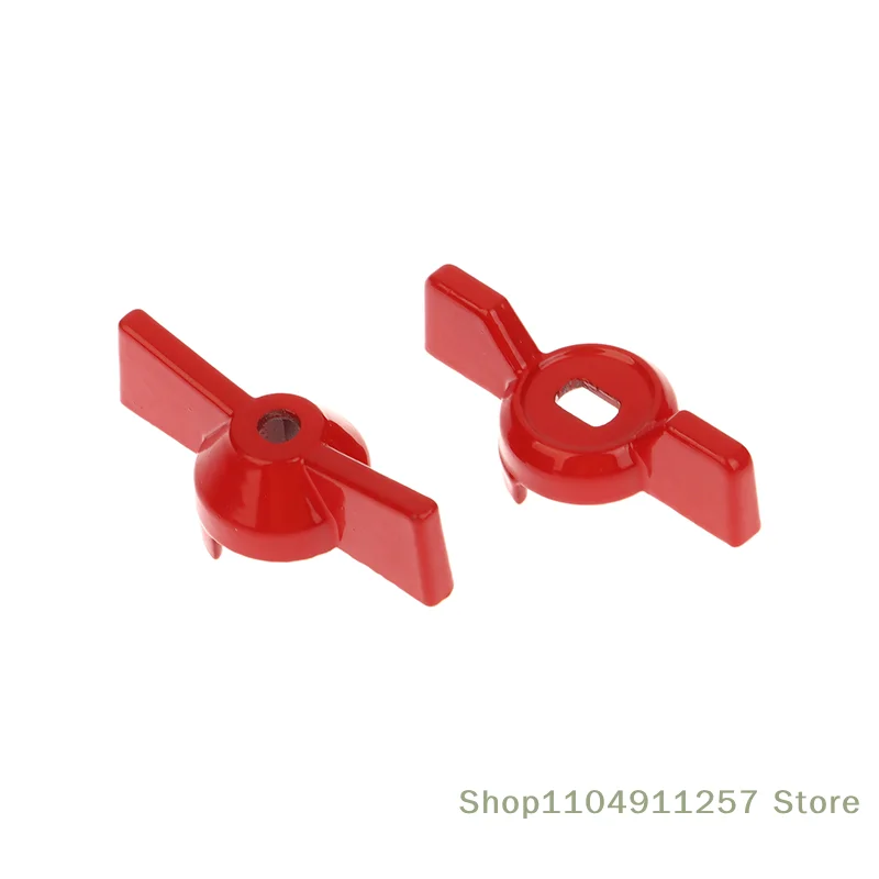 Aluminum Ball Valve Handle Kit with Wrench, Pack of 2, Red Butterfly Design